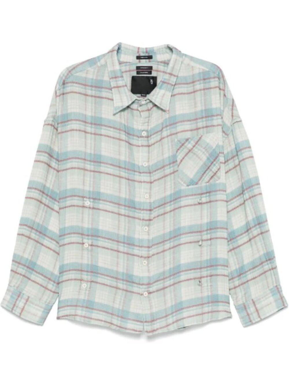 R13 NWOT Blue Double Front Shirt M